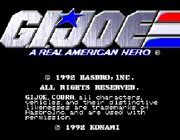 GI Joe (Japan) screen shot title